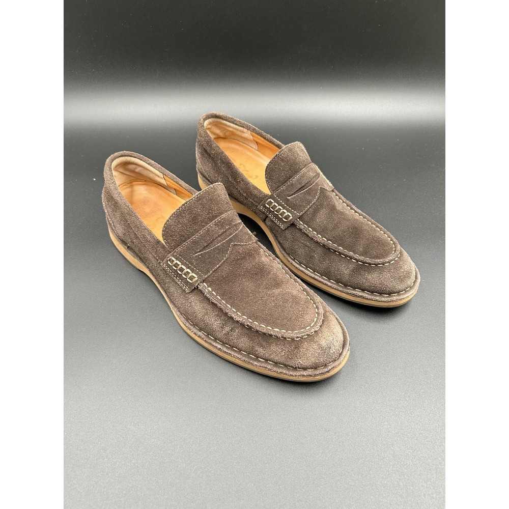 Sperry Mens Brown Suede Penny Loafers Size 11M STS12202